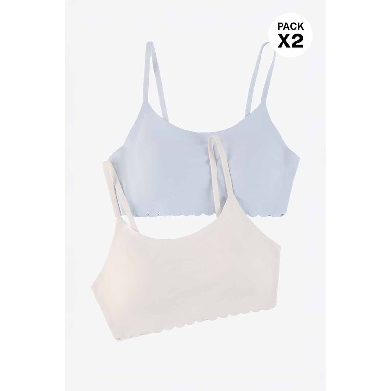 Top con tacto piel de durazno elaborado en microfibra paquete x2