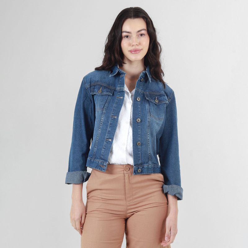 Chaqueta Denim Con Detalle