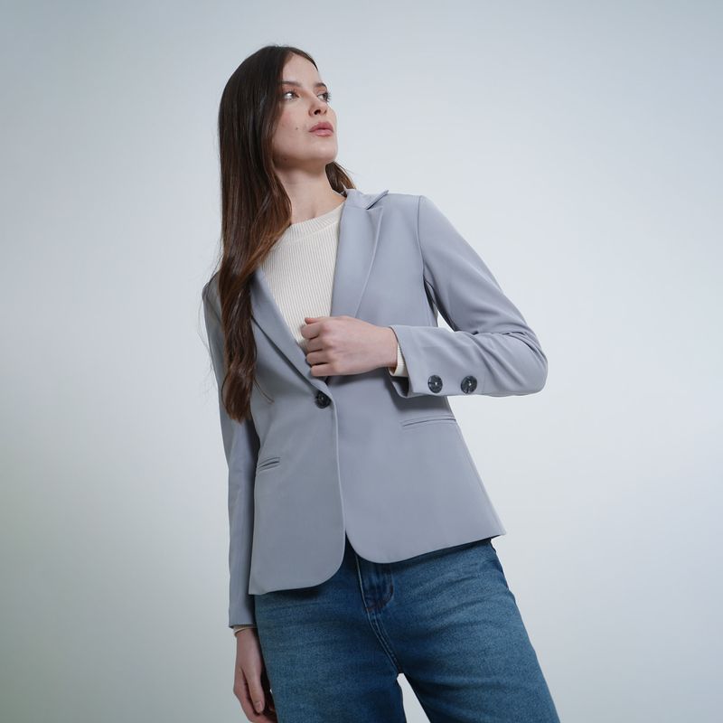 Chaqueta Cuello Solapa Manga Larga