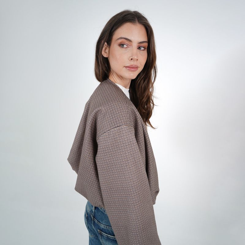 Chaqueta Cuello Redondo Manga Larga