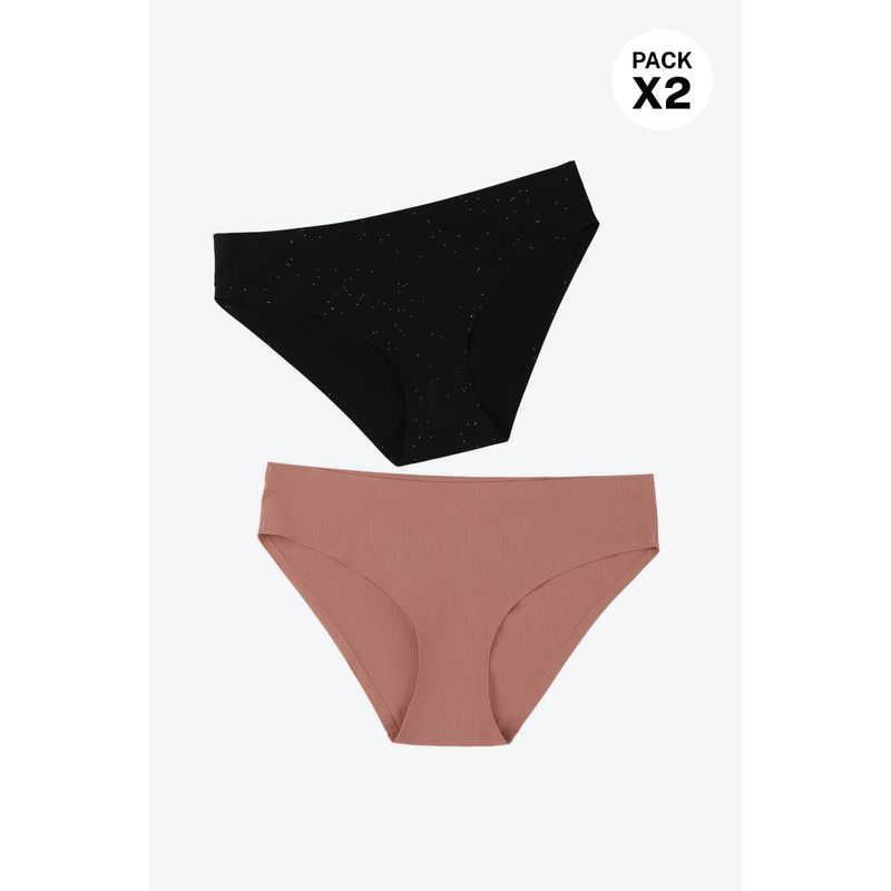 Panty tipo hipster paquete x2 elaborado en microfibra