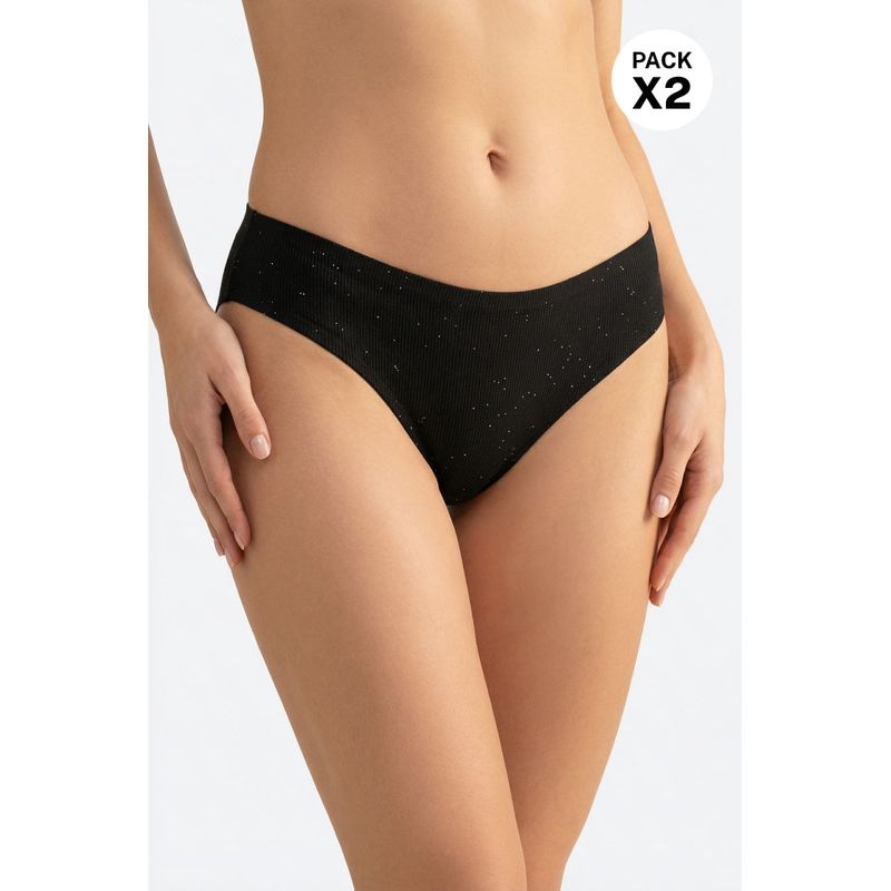 Panty tipo hipster paquete x2 elaborado en microfibra