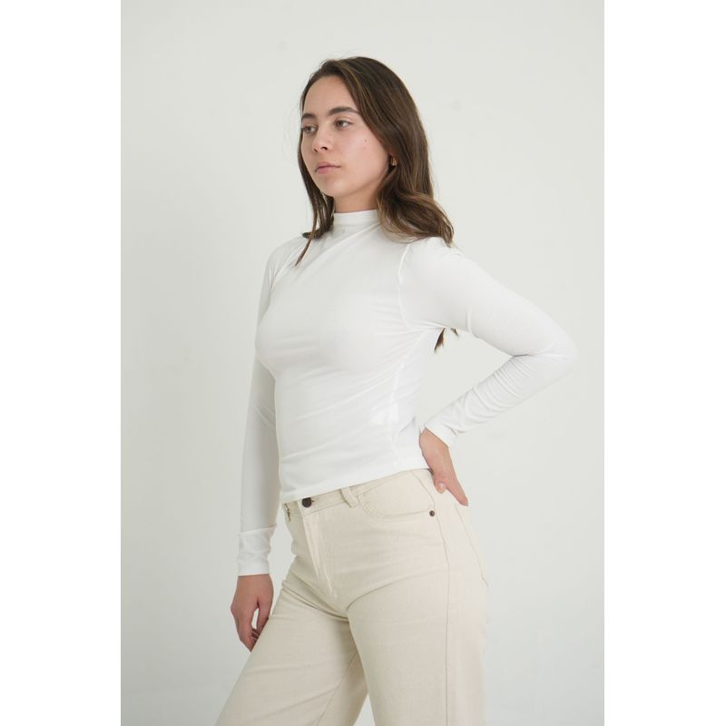 BH TOP RIB CUELLO ALTO MANGA LARGA 6697