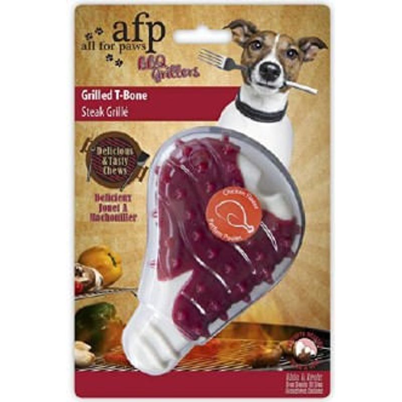 Juguete Plastico Perro T-bone All For Paws Rojo