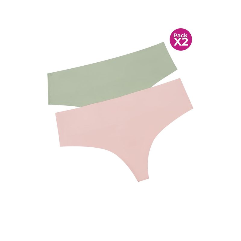 Panty en microfibra paquete x2 tipo brasilera