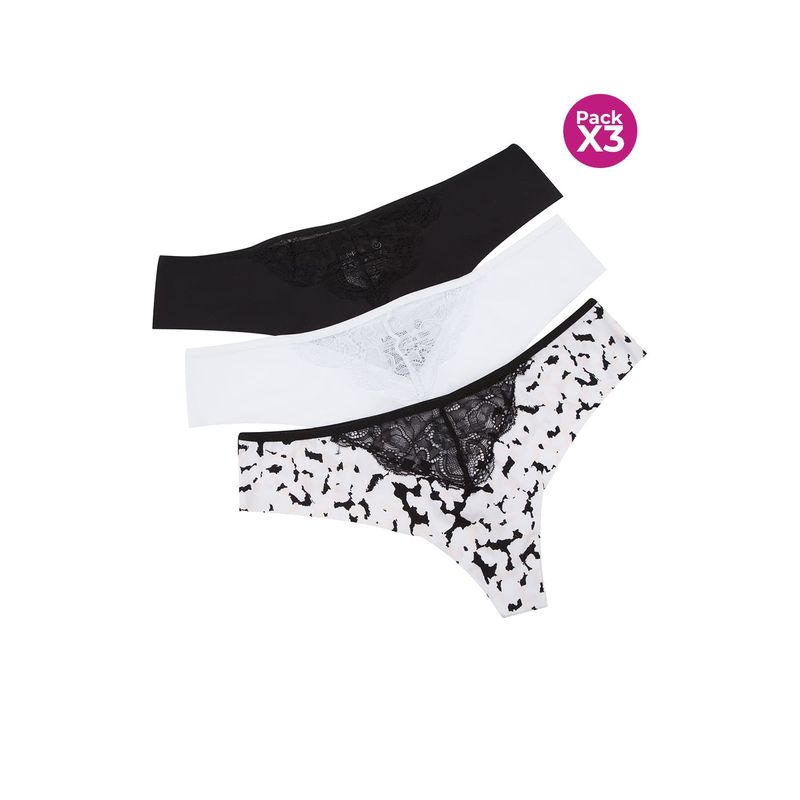 Panty tipo brasilera en microfibra paquete x2