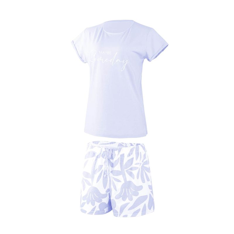 Conjunto de pijama camiseta con cuello redondo