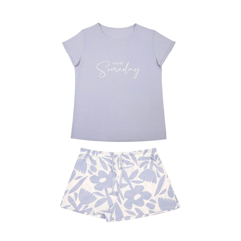 Conjunto de pijama camiseta con cuello redondo