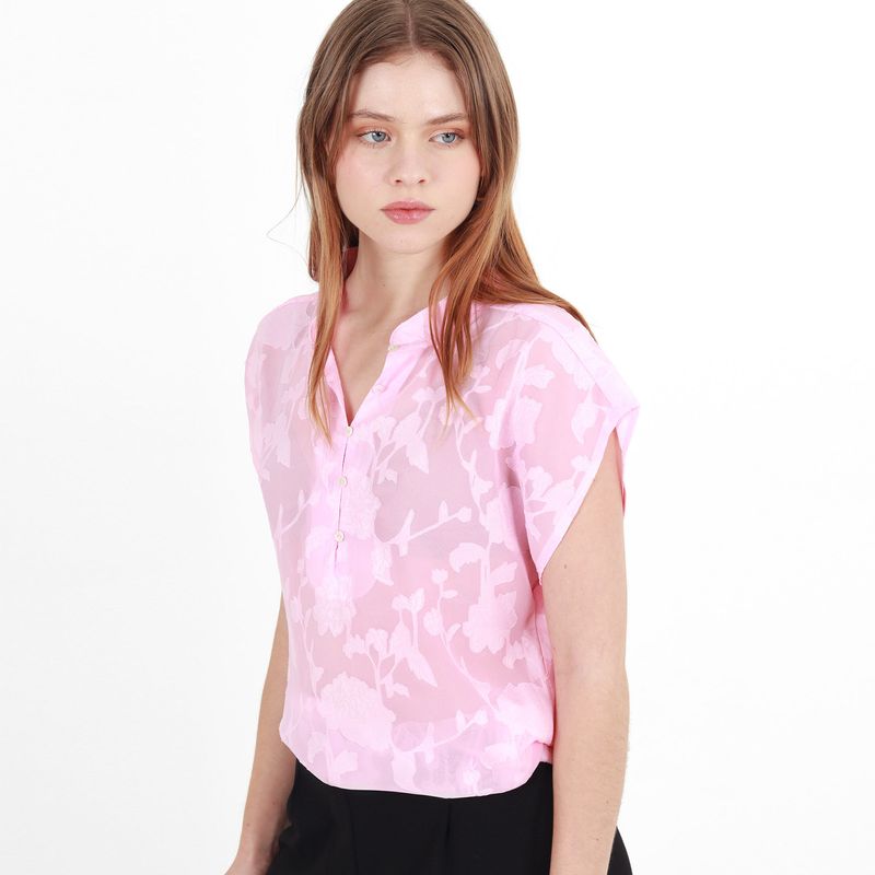 Blusa Cuello Neru Manga Corta