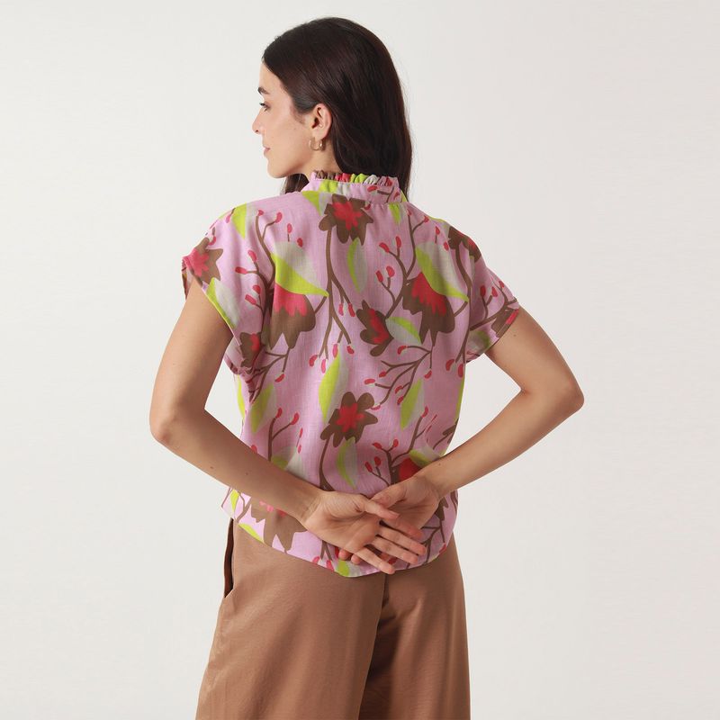 Blusa Cuello Redondo Manga Corta