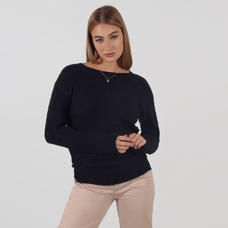 Sweater cuello redondo manga larga