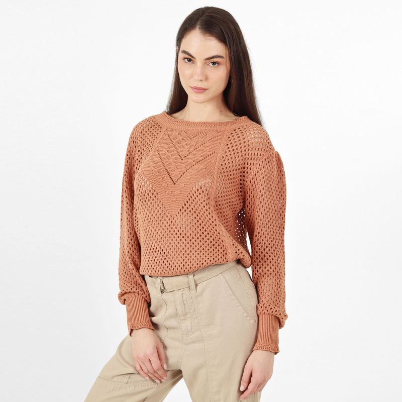 Sweater Cuello Redondo Manga Larga