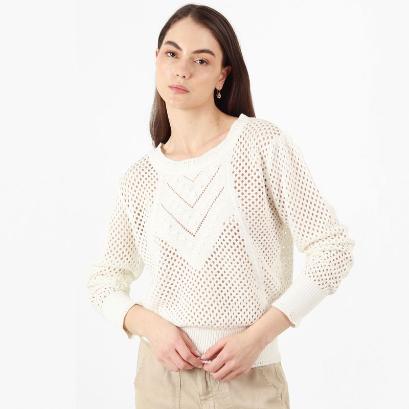 Sweater Cuello Redondo Manga Larga