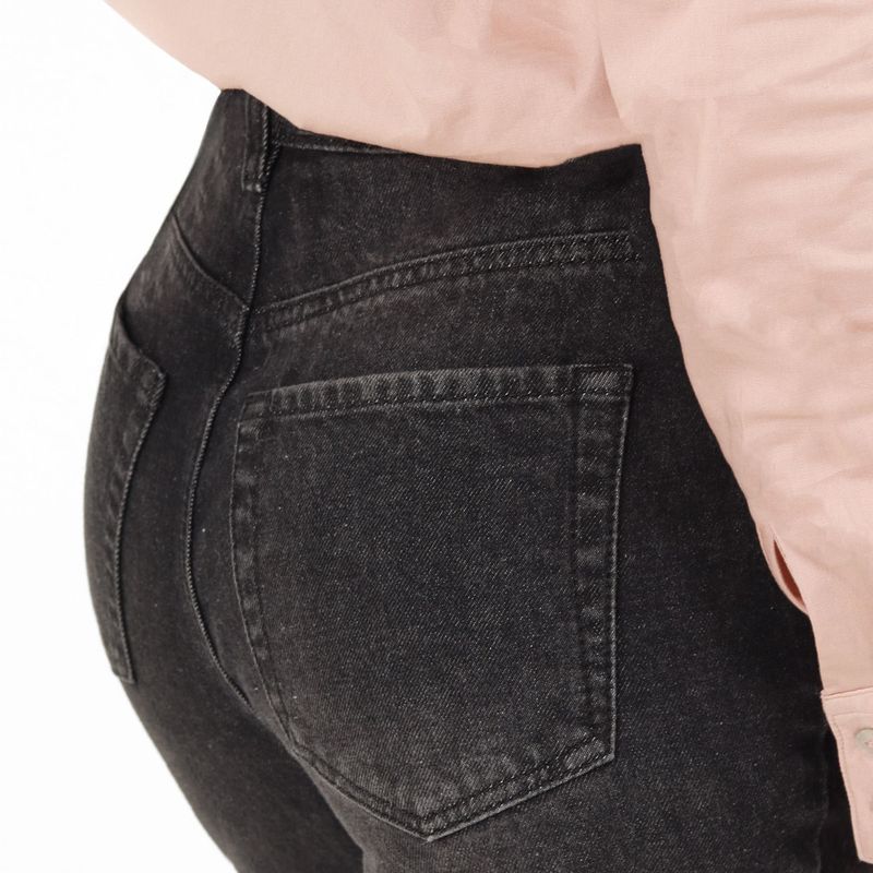 Jean Mom Tiro Alto Bota Skinny