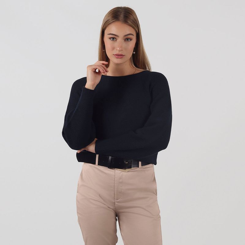 Sweater cuello redondo manga larga