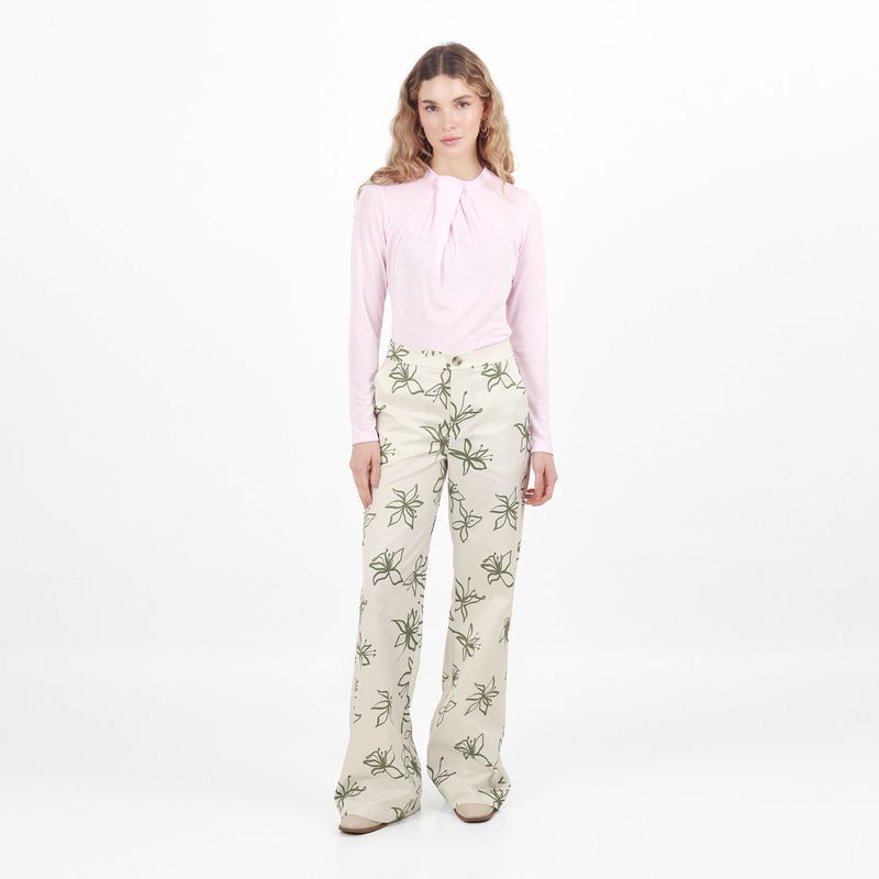 Pantalon Tiro Alto Bota Flare