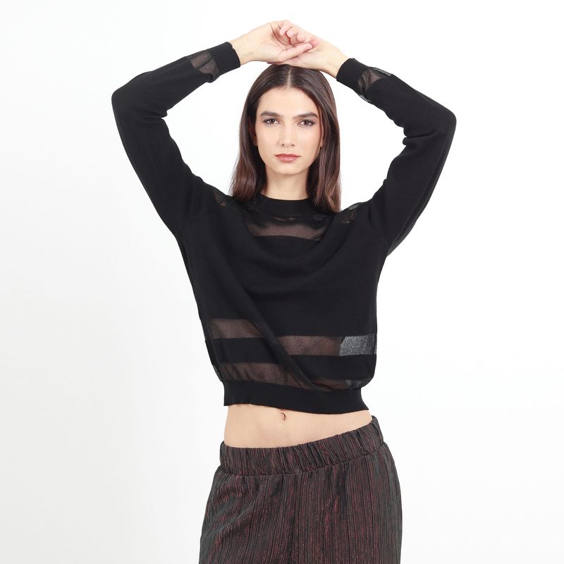 Sweater Cuello Redondo Manga Larga