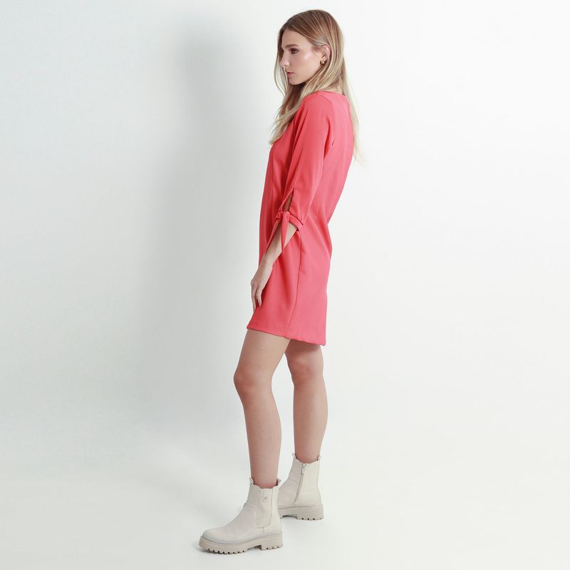 Vestido Cuello Redondo Manga 3cuartos