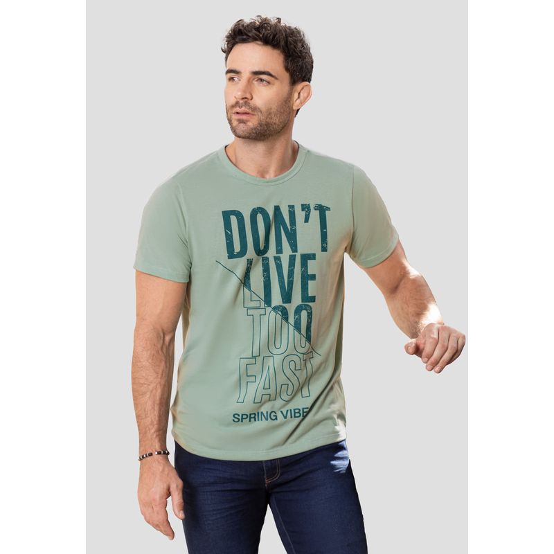 Camiseta Hombre Verde Oliva Mp 102568