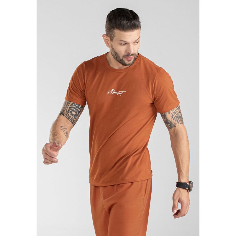 Camiseta Hombre Naranja Mp 100495