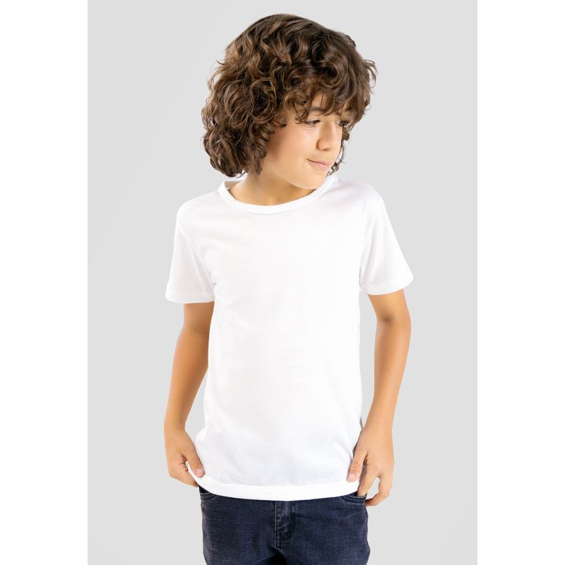 Camiseta Infantil Masculino Marfil Mp 101499
