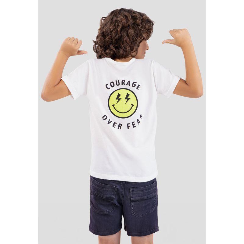 Camiseta Infantil Masculino Marfil Mp 101499