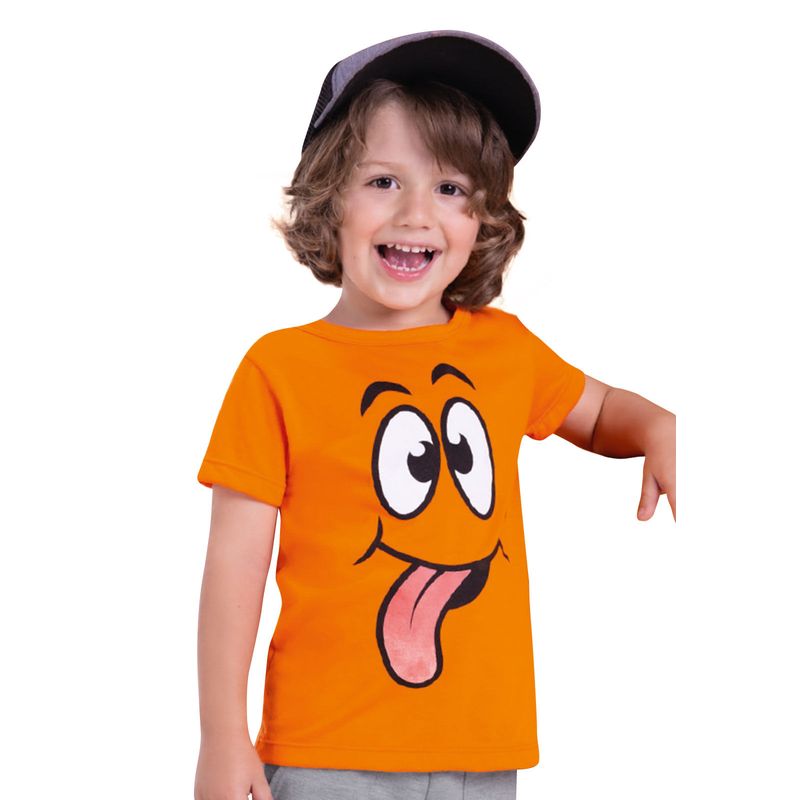 Camiseta Infantil Masculino Naranja Mp 3796
