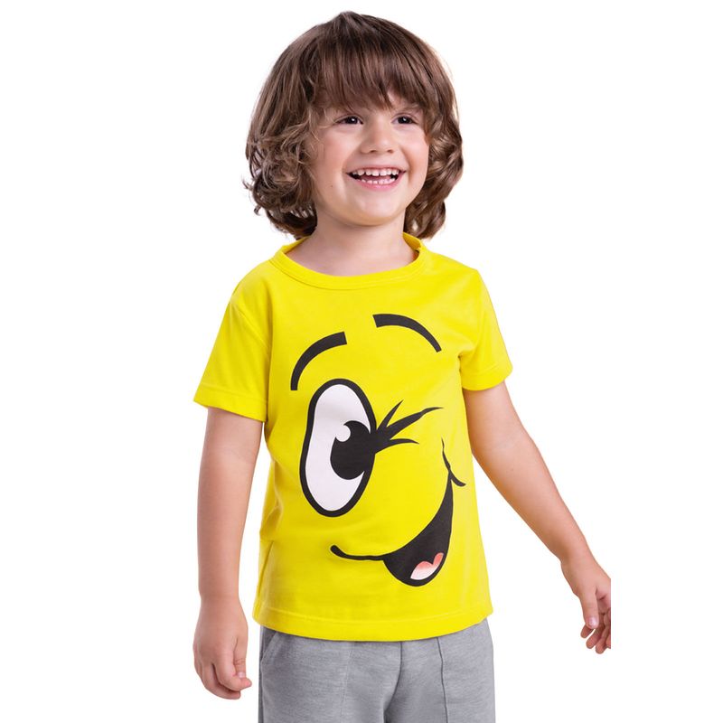 Camiseta Infantil Masculino Amarillo Mp 3794