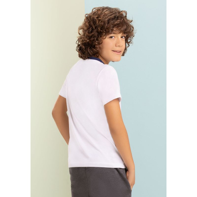 Camiseta Infantil Masculino Blanco Mp 103718