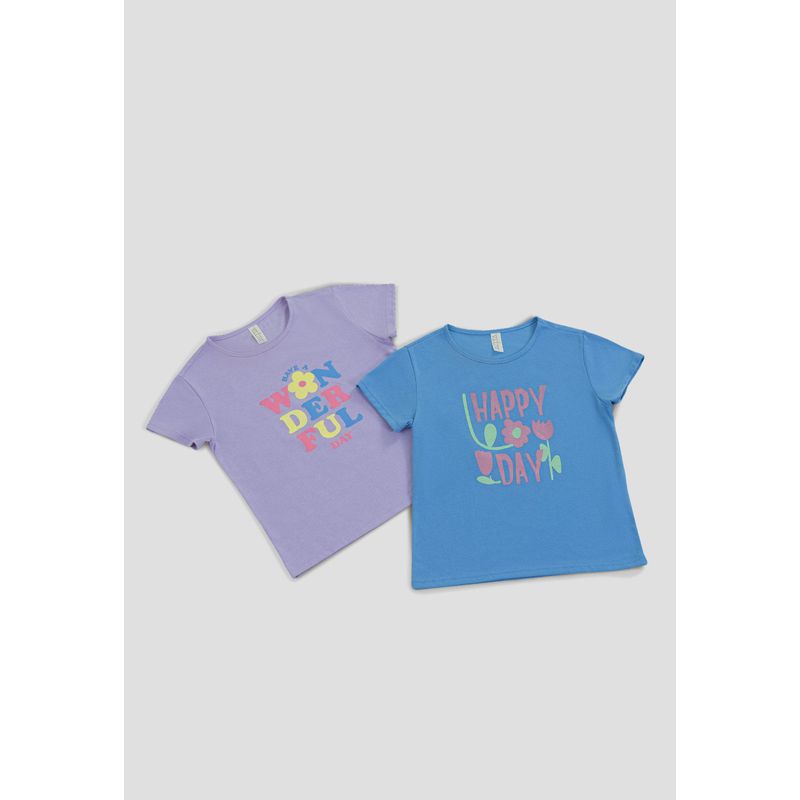 Camiseta Infantil Femenino Lila Mp 104910
