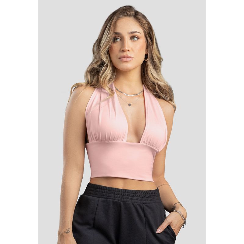 Crop Top Mujer Rosa Atypical 104228