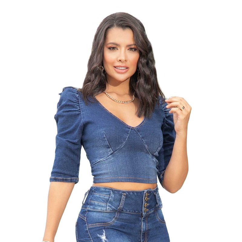 Blusa Mujer Azul Mp 948