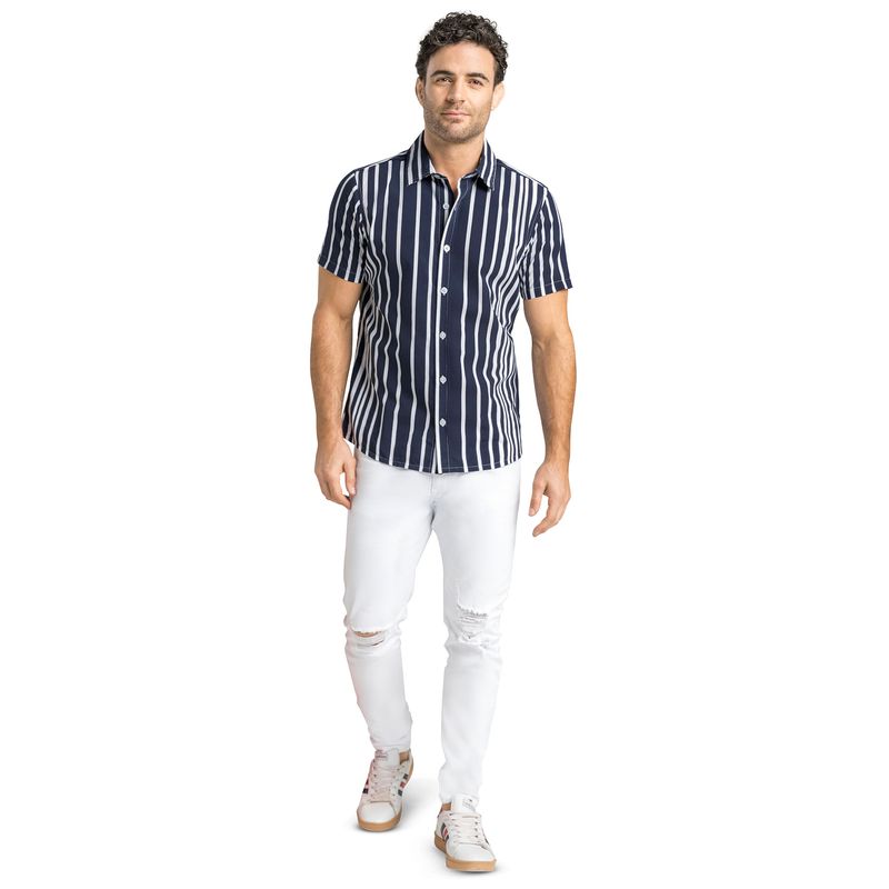 Camisa Hombre Azul Mp 555