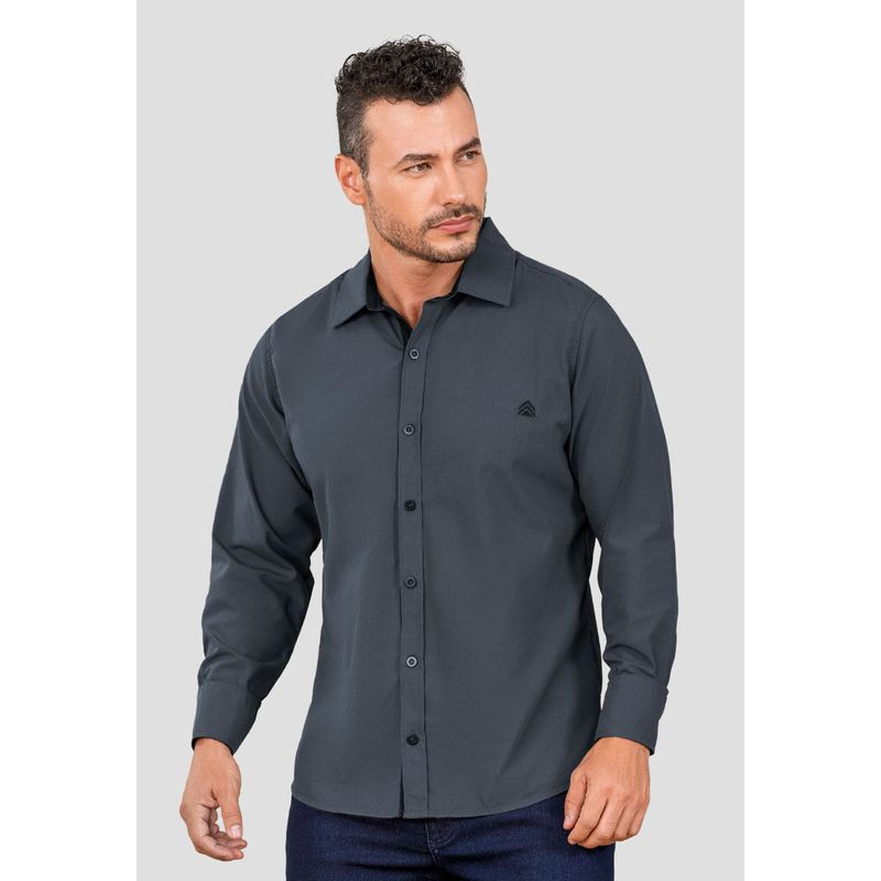 Camisa Hombre Gris Oscuro Mp 105653