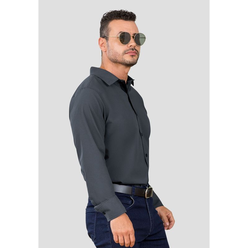 Camisa Hombre Gris Oscuro Mp 105653