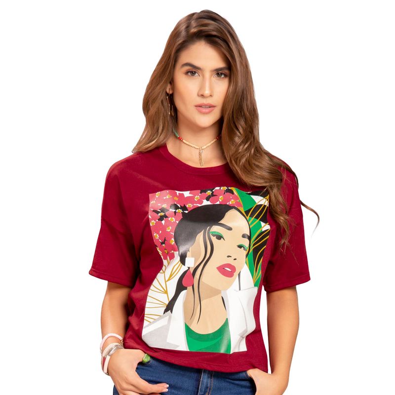 Camiseta Mujer Vinotinto Atypical 91977