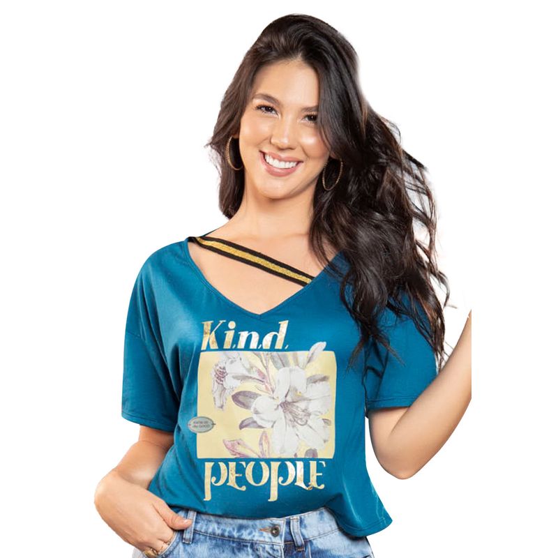Blusa Mujer Azul Atypical 87434