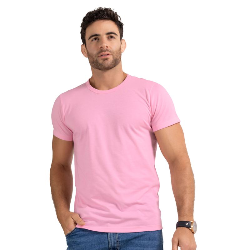 Camiseta Hombre Rosado Mp 34556