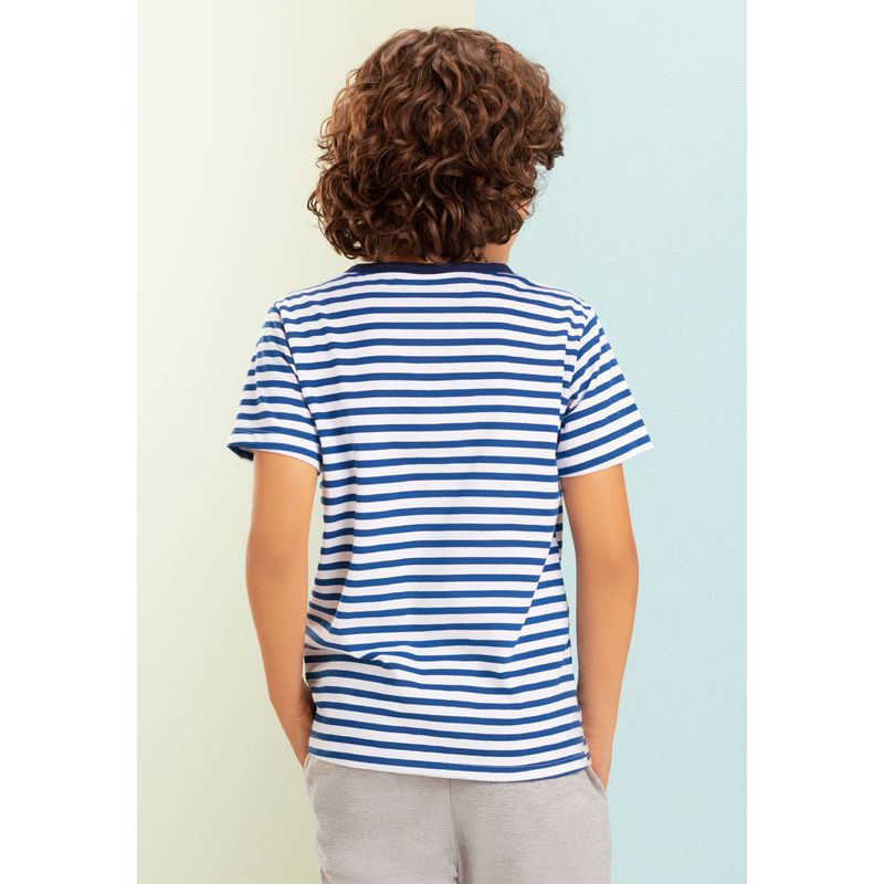 Camiseta Infantil Masculino Azul Mp 103888