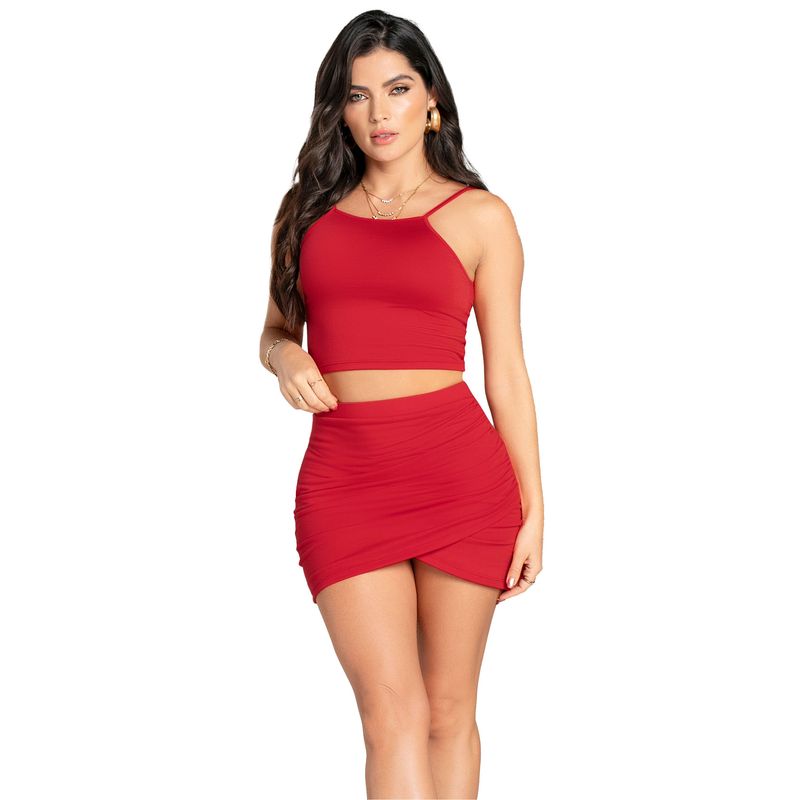 Conjunto Mujer Rojo Mp 6585