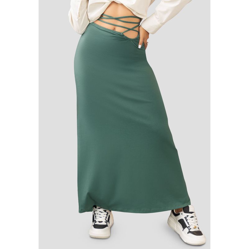 Falda Larga Mujer Musgo Atypical 101327