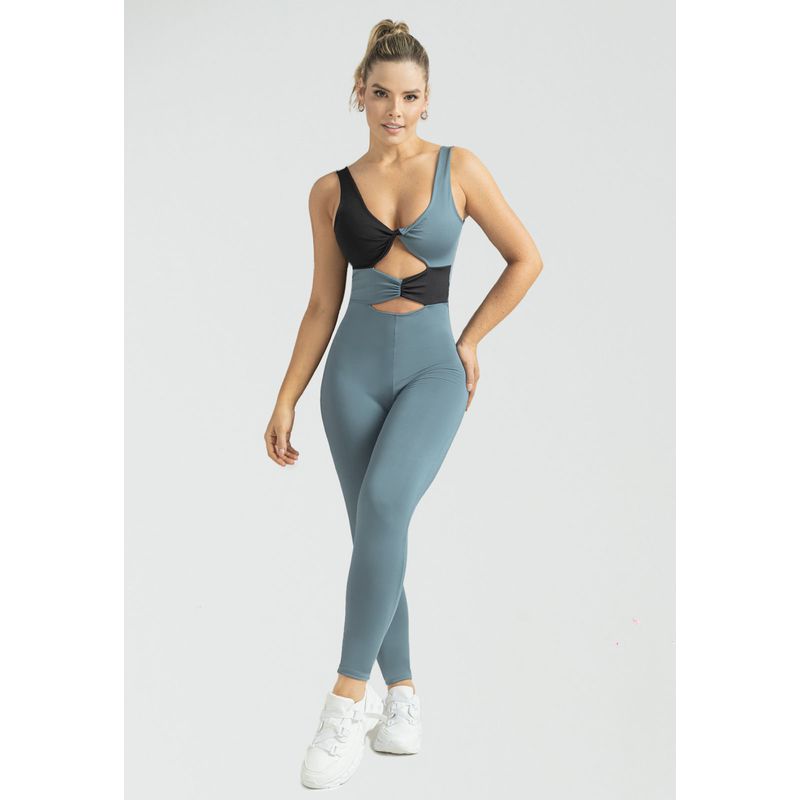 Enterizo Largo Mujer Azul Petroleo Mp 103011