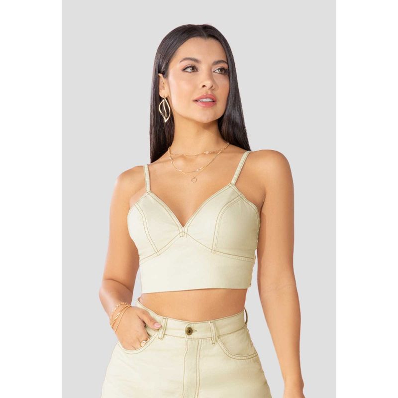 Crop Top Mujer Blanco Mp 100312