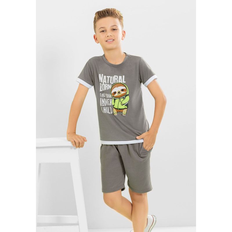 Conjunto Infantil Masculino Gris Mp 104971