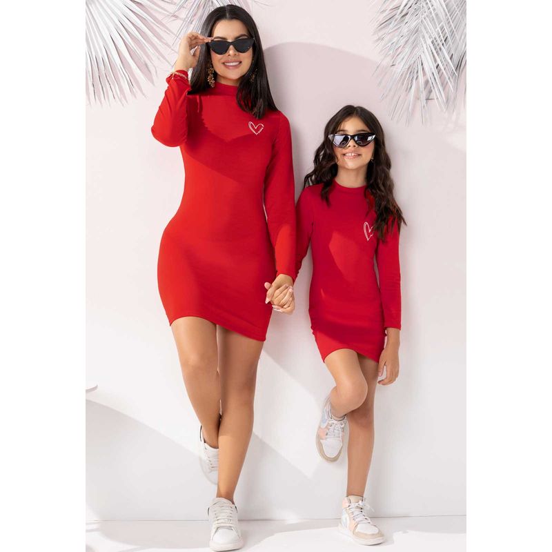 Vestido Corto Mujer Rojo Mp 102326