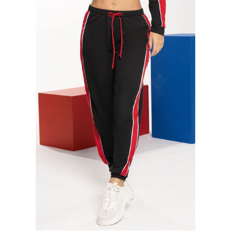 Pantalón Sudadera Mujer Negro Mp 100385