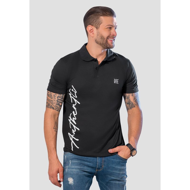 Polo Hombre Negro Mp 104790