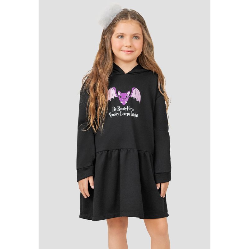 Vestido Infantil Femenino Negro Mp 104392