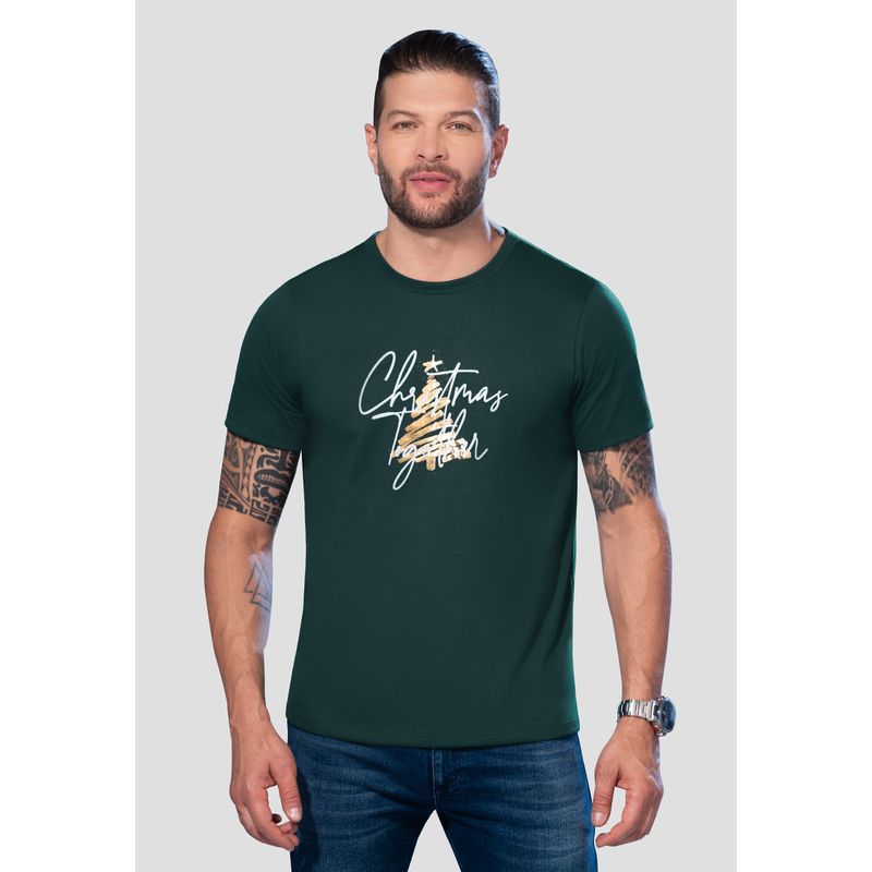 Camiseta Hombre Verde Botella Mp 104886
