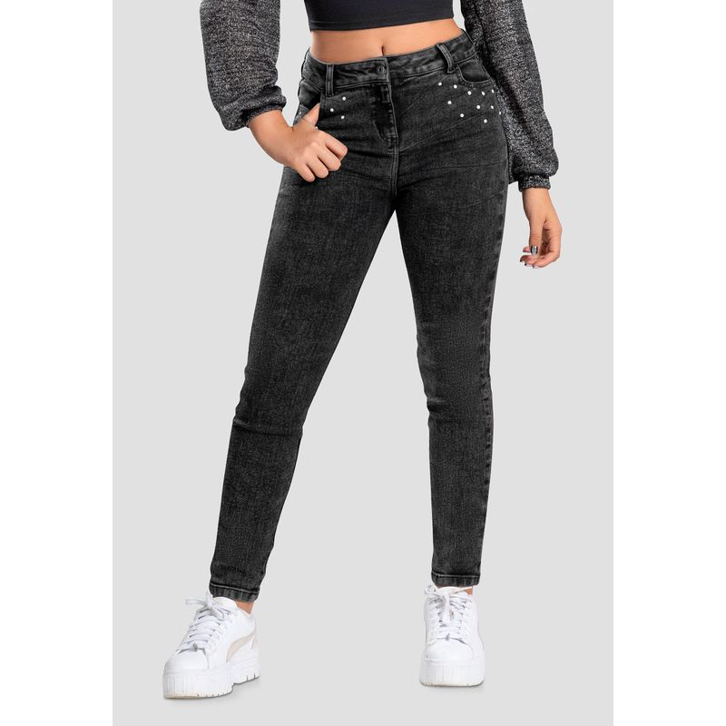 Jean Infantil Femenino Negro Mp 105501